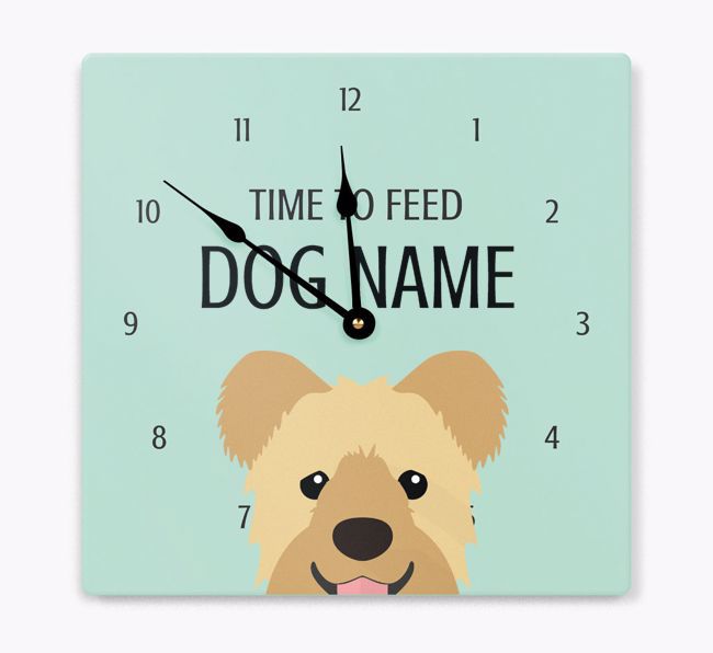 Time To Feed: Personalized {breedFullName} Wall Clock